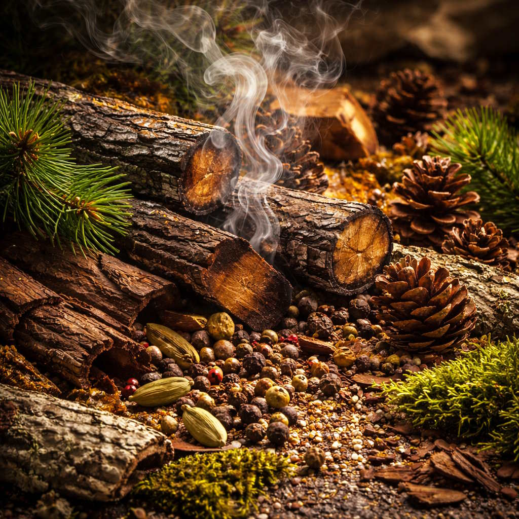 Fresh smoky woods style designer inspired perfumes by Luxaro featuring cedarwood, vetiver and subtle smoke for a clean yet mysterious fragrance experience