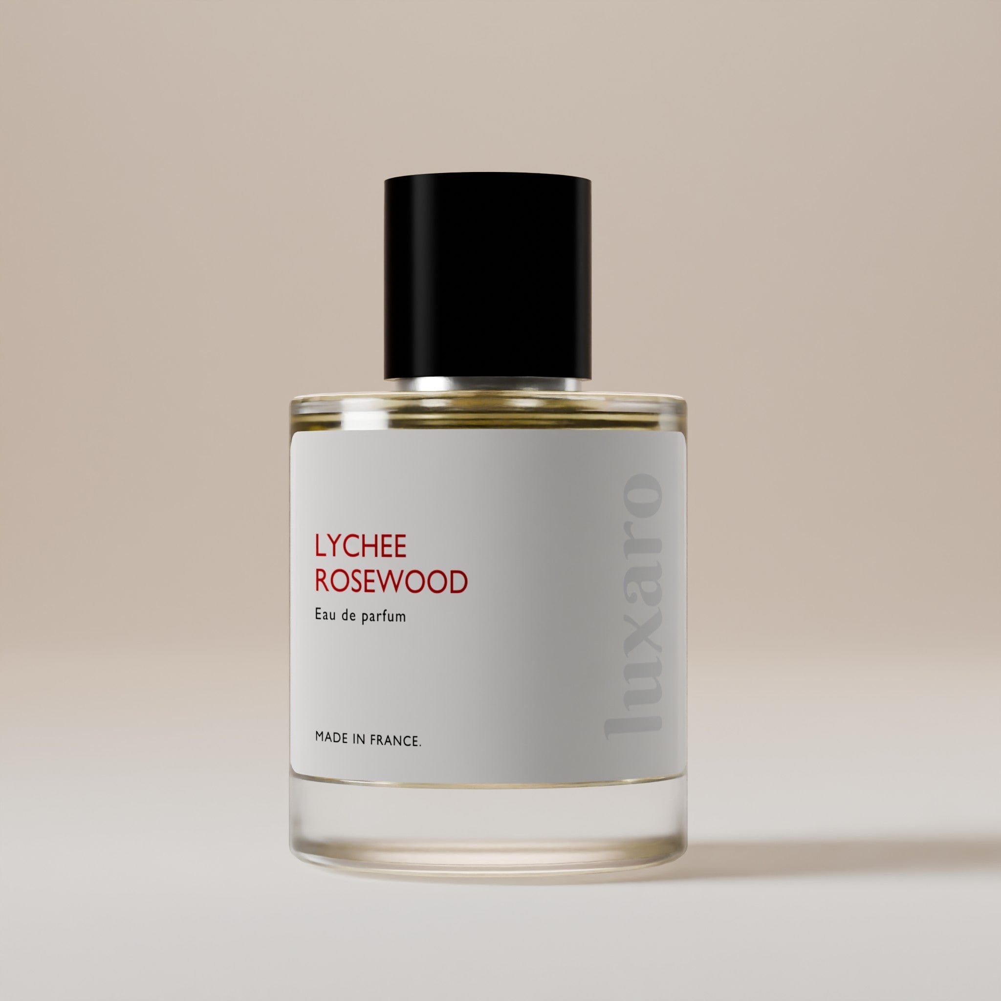 Luxaro Lychee Rosewood perfume, inspired by Parfums de Marly Delina dupe, featuring lychee, Turkish rose, and vanilla notes, Made in France.