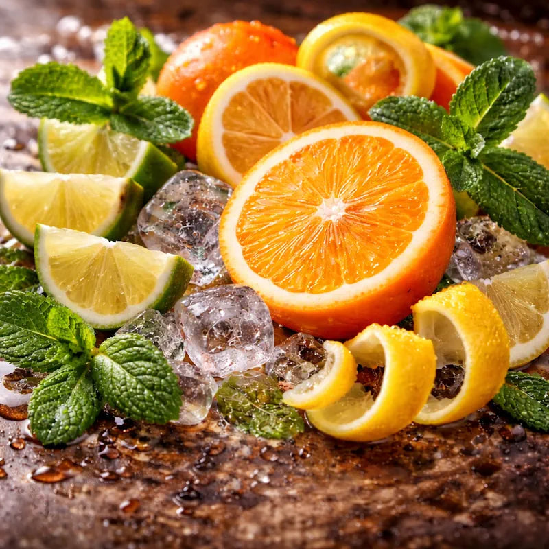 Citrusy fresh designer inspired perfume collection with bright clean and uplifting scent profile