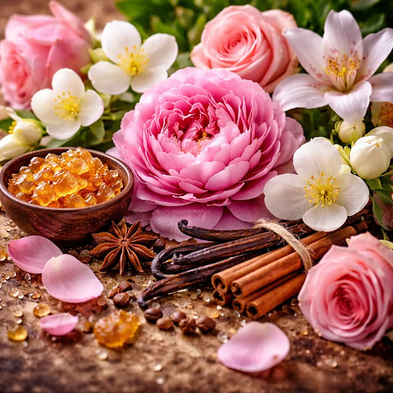 Floral oriental designer inspired perfume collection with rich elegant and slightly sweet scent profile